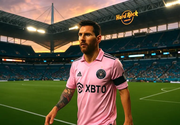 Cái tên của Messi vẫn chưa thể giúp Club World Cup lấp đầy khán đài. Ảnh: AI